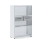 Melamine-coated wooden bookcase in various sizes - tin Viadurini