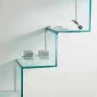 Bookcase for Objects on the Wall Original Design in Glass Ladder - Volano Viadurini