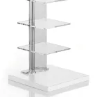 Bookcase Made of Transparent Acrylic - Chrome Viadurini