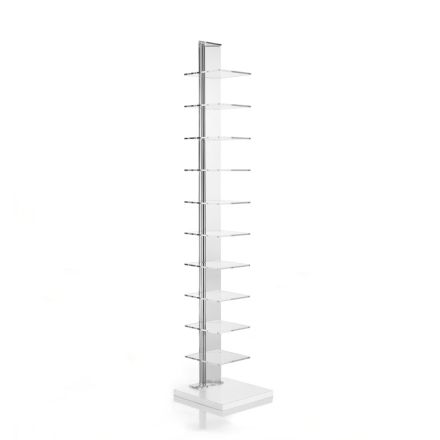 Bookcase Made of Transparent Acrylic - Chrome Viadurini