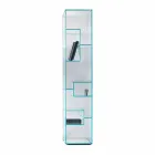 Single Column Bookcase in Extra-clear or Smoked Glass for Lounge - Linzy Viadurini