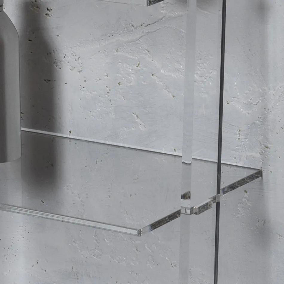 Lounge Bookcase in Transparent Acrylic Crystal 2 Sizes - Parotta Viadurini