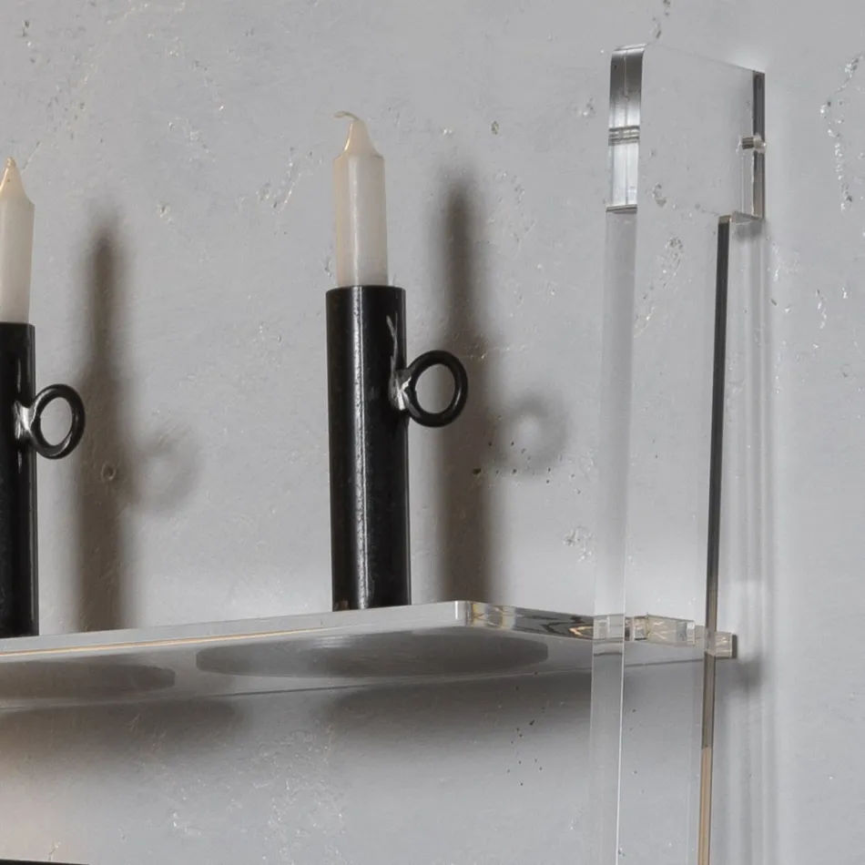 Lounge Bookcase in Transparent Acrylic Crystal 2 Sizes - Parotta Viadurini