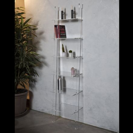 Lounge Bookcase in Transparent Acrylic Crystal 2 Sizes - Parotta Viadurini