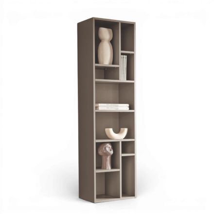 Vertical Bookcase in Various Finishes Made in Italy - Siviglia Viadurini
