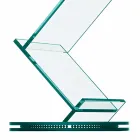 Vertical Bookcase in Transparent Glass for Freestanding Lounge - Brugo Viadurini