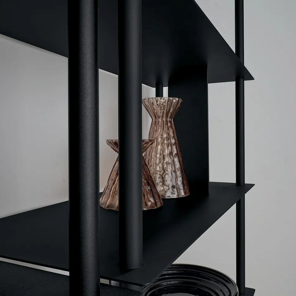 Filiberta Vertical Bookcase Made of Painted Metal Made in Italy Viadurini