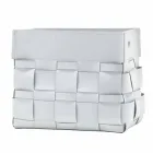 Lory design wall-mounted leather magazine rack, made in Italy Viadurini