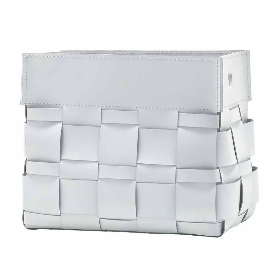 Lory design wall-mounted leather magazine rack, made in Italy Viadurini