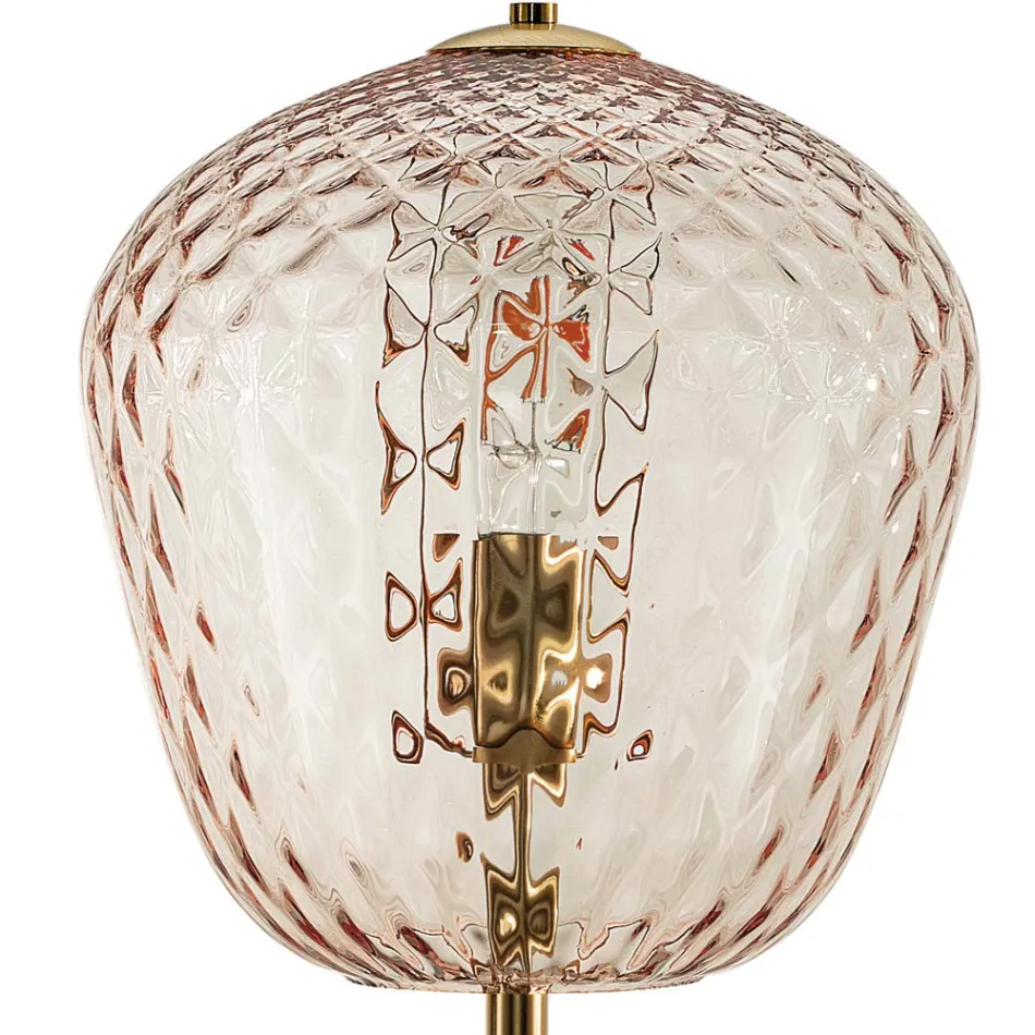 Large Venetian Glass Table Lamp in Various Colors, Made in Italy - Elisia Viadurini