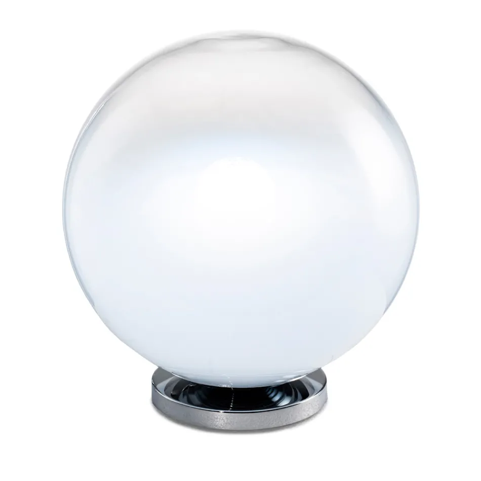 Isotta Glass and Metal Table Lamp in Two Sizes Made in Italy Viadurini