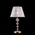 Gilded Iron and Crystal Lamp with Made in Italy Lampshade - Madrid