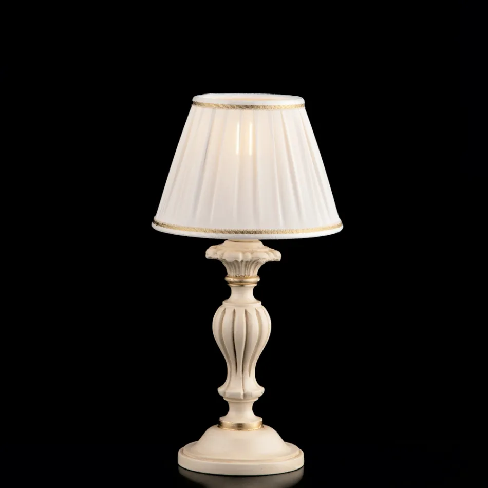 Wooden Lamp with Made in Italy Lampshade for Interior Decorating - Milan Viadurini