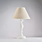 Wooden Lamp with Made in Italy Lampshade for Interior Decorating - Tuscany Viadurini