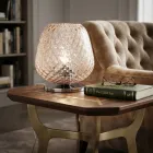 Small Hand-Blown Glass Table Lamp Made in Italy - Elisia  Viadurini