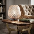 Small Hand-Blown Glass Table Lamp Made in Italy - Elisia 