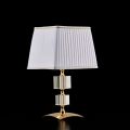 Gilded Iron and Crystal Table Lamp with Made in Italy Lampshade - Innsbruck