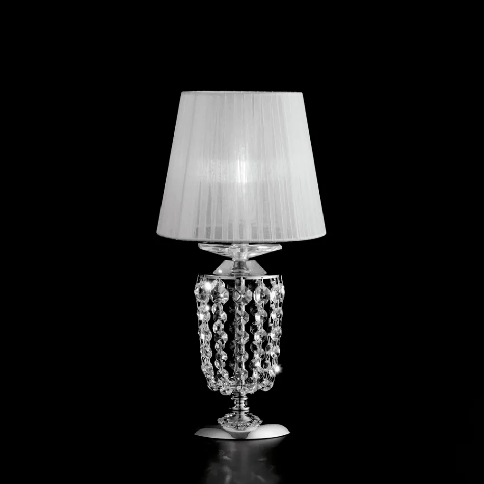Iron and Gilded Table Lamp with Made in Italy Lampshade for Interior Decorating - Austria Viadurini