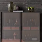 2-Door Sideboard in Ecological Wood and High Quality Metal Made in Italy - Aaron Viadurini