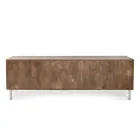 Sideboard with 2 Doors and 2 Side Open Compartments in Melamine Made in Italy - Mouse Viadurini