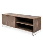 Sideboard with 2 Doors and 2 Side Open Compartments in Melamine Made in Italy - Mouse Viadurini