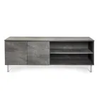 Sideboard with 2 Doors and 2 Side Open Compartments in Melamine Made in Italy - Mouse Viadurini
