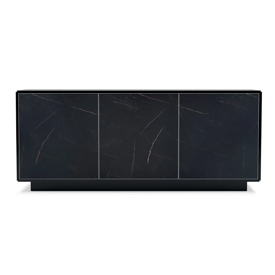 Sideboard with 3 doors and lacquered and laminated structure Made in Italy - Ferrara Viadurini