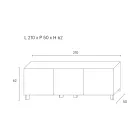 Sideboard with 3 Doors in Painted Wood Agglomerate - Ariete Viadurini