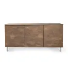 Sideboard with 3 Melamine Doors and Plexiglass Feet Made in Italy - Mickey Mouse Viadurini