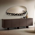 Sideboard with 4 Doors in MDF Covered in Lacquered PVC Made in Italy - Dorotea
