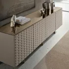 Sideboard with 4 Doors in MDF Covered in Lacquered PVC Made in Italy - Dorotea Viadurini