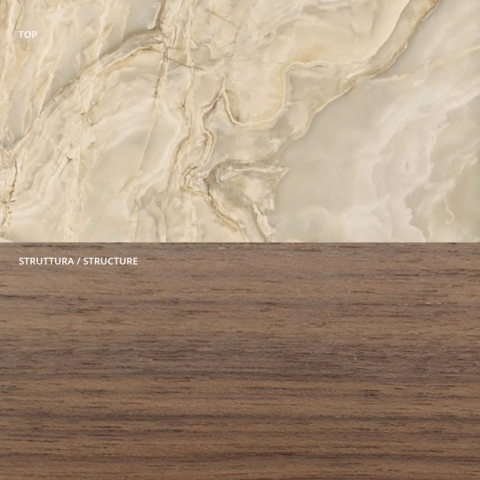 Sideboard with Push-Pull Opening Doors in Blockboard Wood Made in Italy - Salerno Viadurini