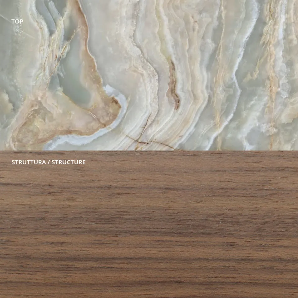 Sideboard with Push-Pull Opening Doors in Blockboard Wood Made in Italy - Salerno Viadurini