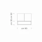 Sideboard with Push-Pull Opening Doors in Blockboard Wood Made in Italy - Salerno Viadurini