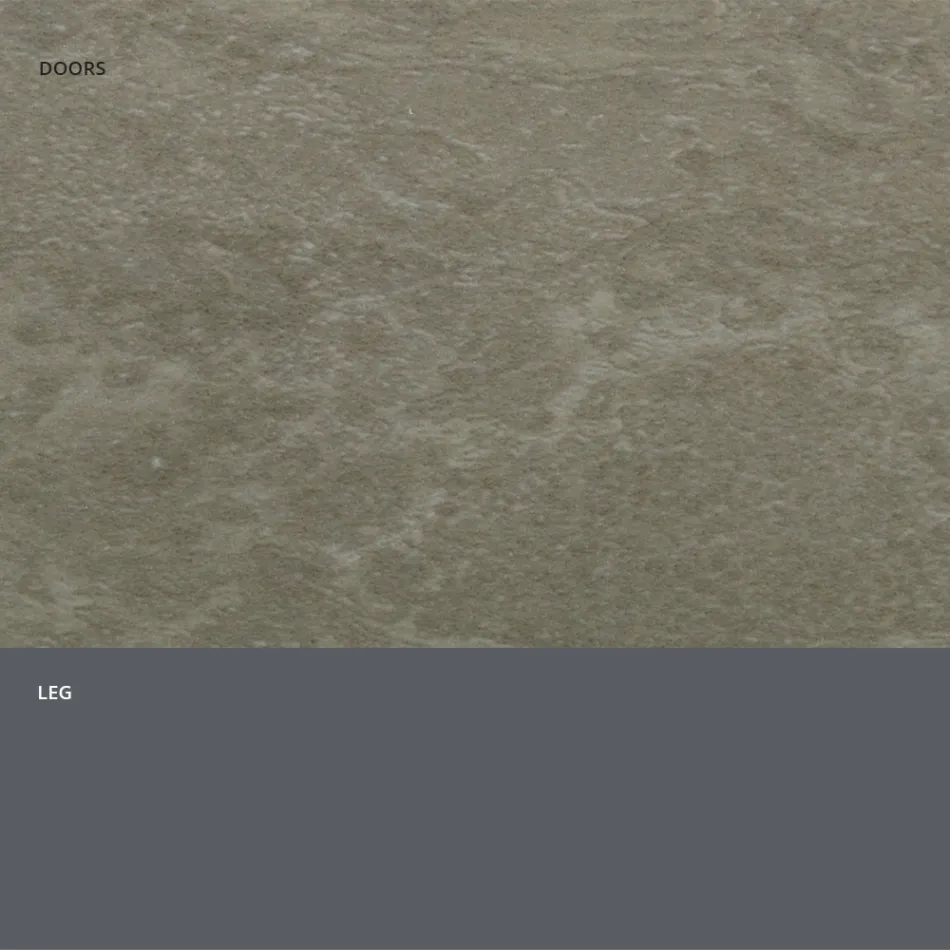 Sideboard with Stone Effect HPL Laminate Doors Made in Italy - Fiorenza Viadurini