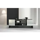 2-Door Design Sideboard in Smoked Glass Made in Italy - Sciocca Viadurini