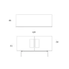 Lounge sideboard with 2 or 3 doors and glass inserts Made in Italy - Olivo Viadurini