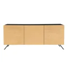 Lounge Sideboard with 2 or 3 Doors in Natural Ash Finish Made in Italy - Zehra Viadurini