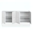 Lounge sideboard with 4 silk-screened doors Made in Italy - Aringa Viadurini
