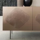 Lounge sideboard with coordinated glass inserts Made in Italy - Palma Viadurini