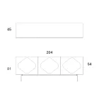 Lounge sideboard with coordinated glass inserts Made in Italy - Palma Viadurini