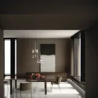 Wooden Sideboard with Glass Structure Made in Italy - Azuki Viadurini