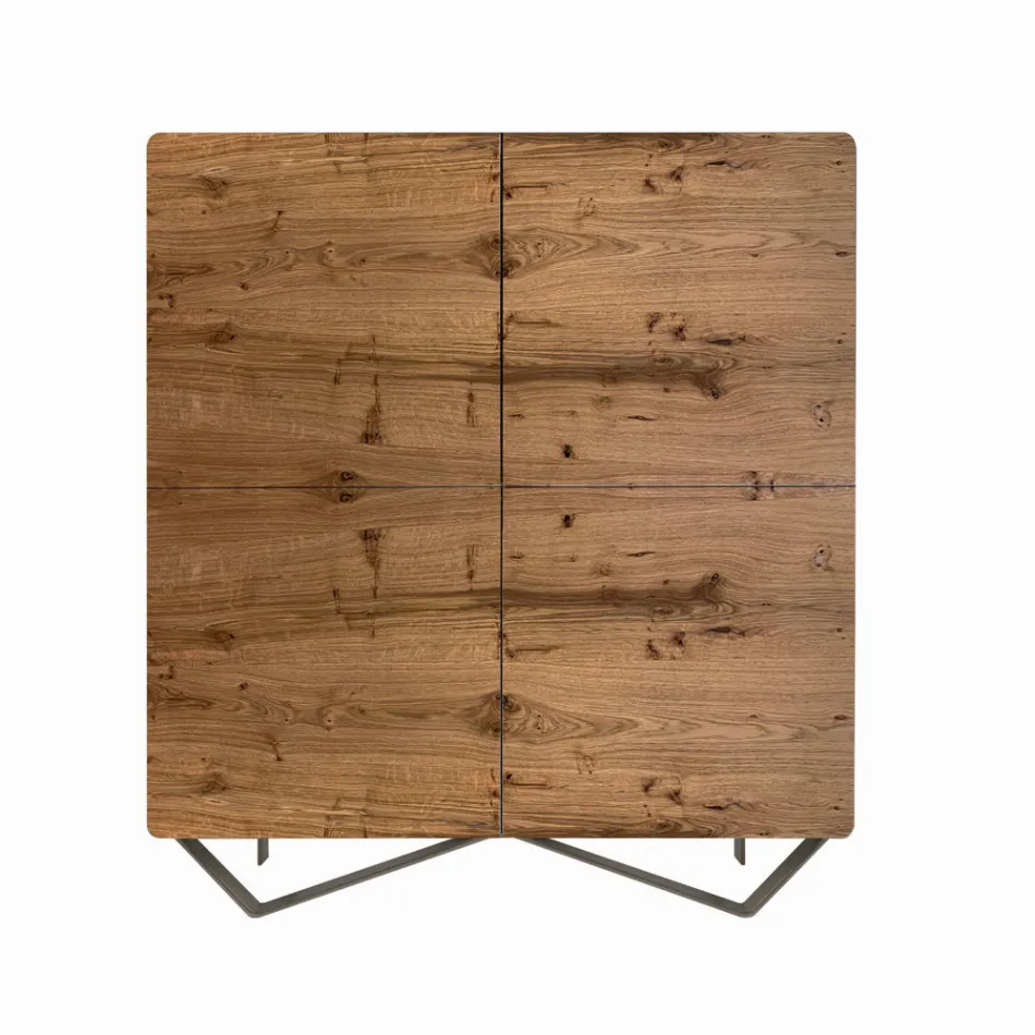 Lounge sideboard in Mdf with 2 feet support Made in Italy - Rosalba Viadurini