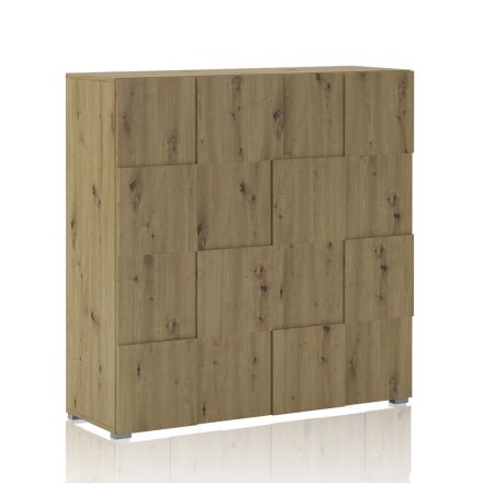 Lounge sideboard with 2 hinged doors in oak finish - sodium Viadurini