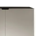 Lounge Sideboard with 2 Doors in Nickel Finish Made in Italy - Ulles Viadurini