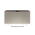 Lounge Sideboard with 2 Doors in Nickel Finish Made in Italy - Ulles