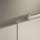 Lounge Sideboard with 3 Doors in Nickel Finish Made in Italy - Foglio Viadurini