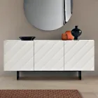 Living Room Sideboard with 3 MDF Doors Available in Various Finishes - Elettra Viadurini