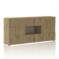 Lounge sideboard with 4 hinged doors and 1 open compartment - Sodium