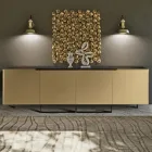 Lounge Sideboard with 4 Doors in Different Finishes Made in Italy - Heidi Viadurini